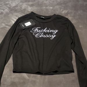 New long sleeve crop top